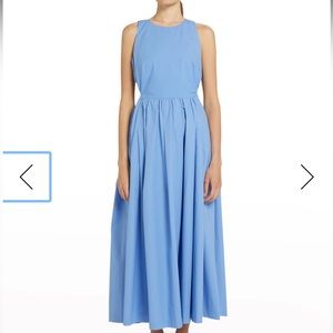 Marella editor cut out back dress with pleated skirt